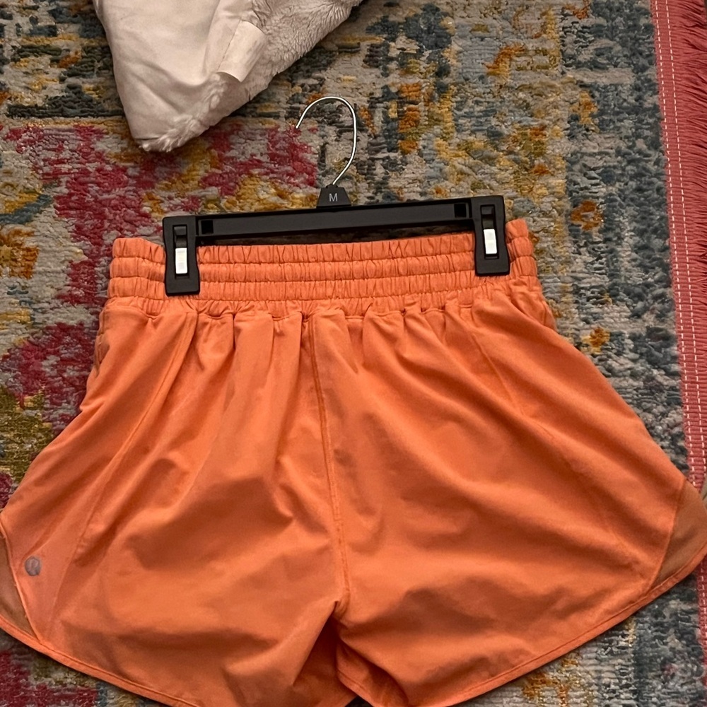 Lululemon Athletica Orange Athletic Shorts Lightweight Breathable